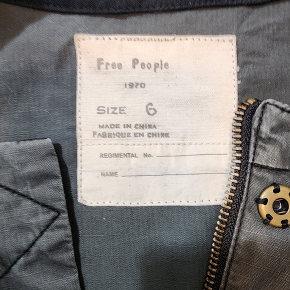 Free People Charcoal Utility Jacket - Picture 2 of 5